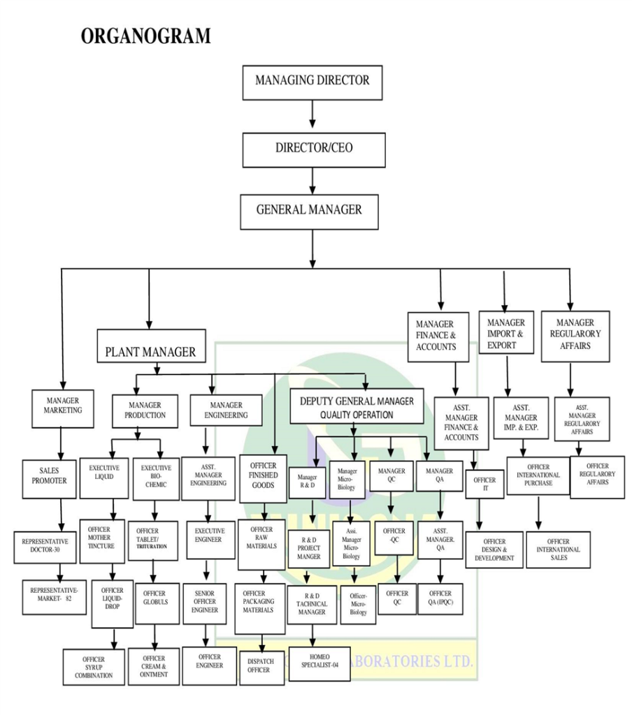 Company Organogram - Unison Homoeo